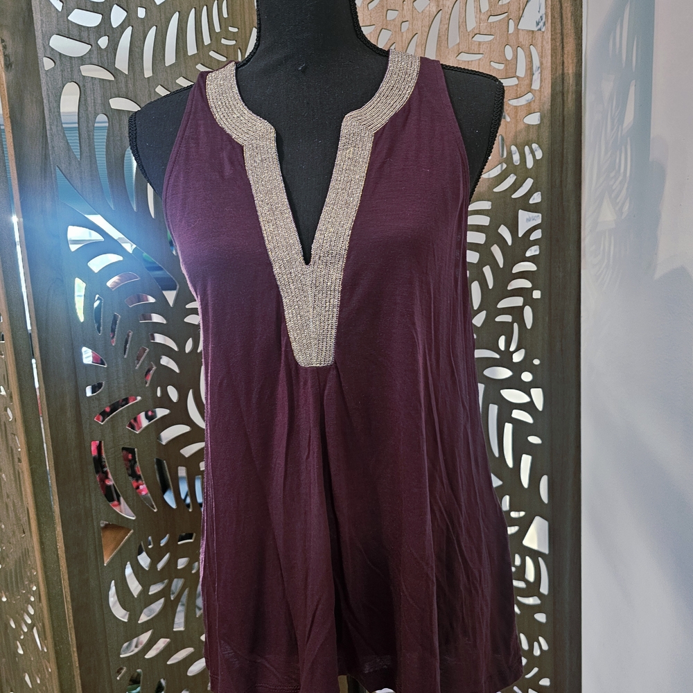H&M Red Embellished Tank Top Relaxed Fit